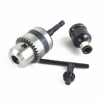 Elektrinio gręžimo griebtuvo adapterio keitiklis 3/8  gręžimo griebtuvas su 1/4  greito keitimo šešiakampio koto transformatoriumi juoda
