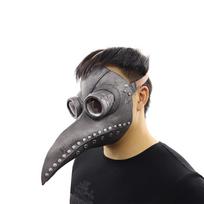 Maro daktaro kaukė Helovino kostiumas paukščių ilga nosis snapas PU odos steampunk Punk black beak