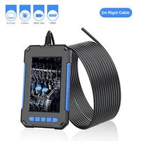 P40 nešiojama rankinė pramoninio endoskopo boreskopo tikrinimo kamera IP67 vandeniui atsparus 5,5 mm objektyvas 2m Rigid Cable mėlyna