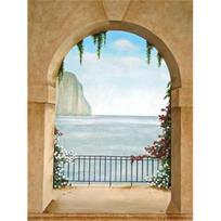 Diamond Painting Seaside Full Square Cross Stitch Kits 5D Diamond Embroidery Landscape Mosaic Door Needlework Home Decor Full Round 20X30CM raudona
