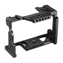 Andoer Camera Cage Video Film Movie Making Stabilizer Aluminum Alloy 1/4 Inch Screw with Cold Shoe Camera Cage juoda