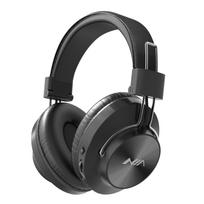NIA S4000 sulankstomas per ausis muzikos ausinės Belaidės Bluetooth ausinės Stereo muzikos ausinės 3,5 mm AUX IN TF kortelė MP3 grotuvas FM radijas su mikrofonu juoda