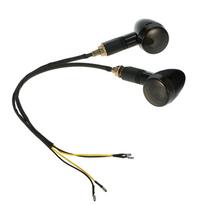 Viena pora motociklų LED posūkio signalų, skirtų Cafe Racer Custom Universal juoda