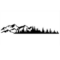 1 vnt Universalūs vinilo medžiai Mountain Forest grafiniai lipdukai Automobilio emblema grafinė emblema lipdukas korpusas juoda