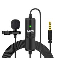 SYNCO Lav-S8 Profesionalus klipinis mikrofonas, visakryptis, su triukšmo slopinimu juoda