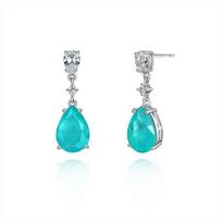 Gica Gema Paraiba auskarai 925 sterlingo sidabro 22,3 mm nuleidžiami auskarai Unikalaus dizaino romantiški puikūs papuošalai Vestuvių vakarėlio dovanos Nauja tendencija 925 Silver mėlyna