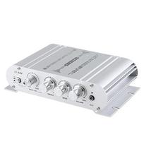 Mini skaitmeninis Hi-Fi galios stiprintuvas 2.1CH Žemųjų dažnių garsiakalbis Stereo garso grotuvas Automobilis Motociklas Namų maitinimas sidabras