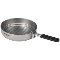 1100 ml titano keptuvė Ultralengva grilinė keptuvė su sulankstoma rankena, skirta kempingams gaminti lauke