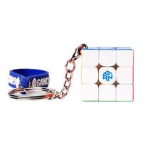GAN330 raktų pakabuko kubas 3x3x3 magiškas kubas 3x3 greitis kubas dėlionė Gans 3x3x3 kubas GAN 330 mini 30 mm dydžio stebuklingo kubo žaislai blue