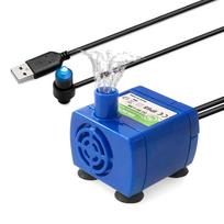 USB Pet vandens fontano siurblio pakaitinis žemo triukšmo siurblio variklis su automatiniu išsijungimu with indicator light no auto power off mėlyna