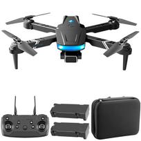 LS-878 RC dronas su kamera 4K Wifi FPV dvigubos kameros dronas mini sulankstomas keturkopterio žaislas vaikams 2 batteries