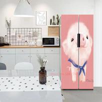 Mieli kiaulės šaldytuvo lipdukai durų dangtis šaldytuvas tapetai vinilo lapė balionas medinis lipnus šaldiklis filmo dekoras plakatas meno freska 40x120cm(1pcs)