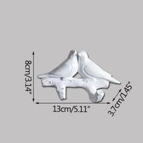 Dervos kablys durys už besiūlių paltų kabliuko miegamojo raktų rėmas Lipnus kabliukas Namų siena paukščių laikymo kabliukas sienos apdaila 13cm*8cm balta