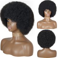 MISSQUEEN Sintetiniai Afro Kinky Garbanoti Pūsti Perukai Moterims Minkšti Trumpi Plaukų Perukai su Kirpčiukais Šaliai, Šokiui, Cosplay 30 CM
