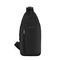 „Tigernu Light Crossbody“ krepšys vyrams, vandeniui atsparus krūtinės krepšys. Oksfordo pečių krepšys College Male Mini Sling Bags Rankinė juoda
