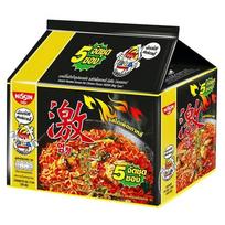Nissin Greitai paruošiami makaronai Premium Korėjietiški Aštrūs Čili Vištienos skonio (Sausas tipas) 60 g. x 5 / 10 / 15 / 20 vnt 60 g. x 5 pcs