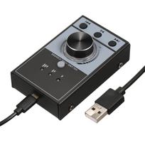 Daugialypės terpės USB kompiuterio garsumo valdiklis Multimedijos USB valdiklis Rankenėlė PC kompiuteris juoda