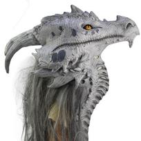 Helovino latekso kaukės Veido kostiumų vakarėlių dekoracijos Minkštos Cosplay Išgąsdintos Helovino juokingos Drakono Kaukės Kaukės Vaikams Paaugliams pilka spalva