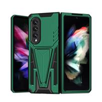 Skirtas Samsung Galaxy Z Fold 3 Case Armor Stovo laikikliui Tvirtas silikoninis smūgiams atsparus dėklas, skirtas Galaxy Z Fold 3 5g galinis dangtelis For Galaxy Z Fold 3 žalia