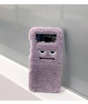Korėjietiškas mielas juokingas piktas monstras pūkuotas pliušinis kailio dėklas, skirtas Samsung Galaxy Z Flip 3 4 5g Z Flip3 Flip4 Zflip3 Zflip4 dangtelis for Z Flip 4