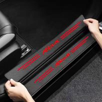 4vnt Automobilių durų slenksčio slenkstis, anglies pluošto plokštės lipdukai, vidaus lipdukai, skirti Ford Focus MK2 MK3 MK4 2 3 automobiliui 4pcs for Focus