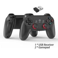 VAORLO 2 PCS 2,4 GHz belaidis žaidimų pultelis Be delsos žaidimų valdiklio USB žaidimų vairasvirtė, skirta asmeniniam kompiuteriui Android TV Box Game Box