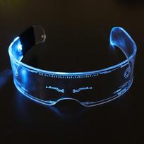 Šviečiantys LED akiniai nuo saulės Vintažiniai punk akiniai Vyrai Moterų mados vakarėlis Kalėdų spalvingi šviesūs akiniai šešėliai UV400 Other aero