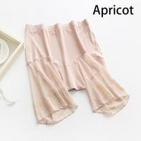 Moteriškos seksualios šlaunų apatinės kelnės Apsauginės kelnės Šortai Nėriniai po sijonu Anti Chafing Plus Size M abrikosas