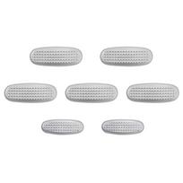 7 vnt. Automobilio priekinio ir galinio oro kondicionieriaus rankenėlės lipdukas Mercedes Benz A B klasės GLA GLB CLA W177 W247 H247 X247 C118 A class W177 19-2023 sidabras