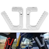 Aliuminio Automobilio Priekinės Rankenos Laikiklis Jeep JK Wrangler 07-18 Sport Sahara Rubicon 2/4 Durų (Pora) sidabras