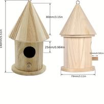Kūrybingas medinis kolibrio namas Namų sodo dekoravimas Paukščių mažas karštas lizdas, montuojamas ant sienos 1pc