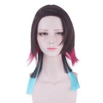 Anime 28cm Short Wig Cosplay Demon Slayer Kimetsu no Yaiba Enmu Costume Men Women Heat Resistant Synthetic Hair Party Wigs 28cm raudona