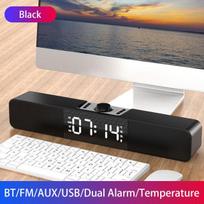 LED Soundbar televizorius Bluetooth garsiakalbis Nešiojami belaidžiai garsiakalbiai USB laikrodis Galingas High BoomBox Bass garso juosta AUX HIFI TF FM radijas sidabras