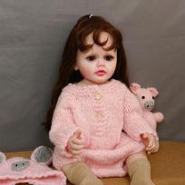 55 cm Reborn Baby Doll Realistic Babies Reborn Minkštas visiškai silikoninis vaikas su įsišaknijusiais plaukais mergaitei mažylio gimtadienio dovana