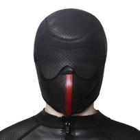 Moterų vyrų Helovino Cosplay kaukės Odinė vakarėlio kaukė pilnai uždengtu gobtuvu Kaukė Nuimama akimis kaukės Priedai juoda