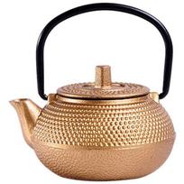 Mini japoniško stiliaus ketaus arbatos virdulys Tetsubin mažas arbatinukas 50ml auksas