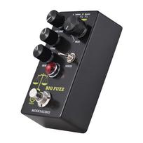 MOSKYAudio FUZZ gitaros efekto pedalas 4 režimų jungiklis ir garsumo / tono / išlaikymo valdikliai kompaktiškas nešiojamas juoda