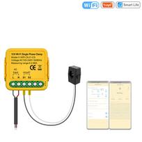 Tuya WiFi įjungimo valdiklis 80A energijos skaitiklis srovės transformatorius gnybtas KWh galios monitorius 1CH įvairiaspalvis