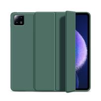 Odinis silikoninis dėklas, skirtas Xiaomi Pad 6/5 Pro 2023 11 colių magnetinis dangtelis, skirtas Xiaomi Redmi SE 10.6 smūgiams atspariam dėklui Xiaomi Pad 6/6Pro tamsiai žalia spalva