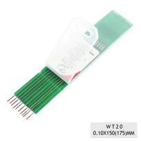 Suvirinimo volframo elektrodai TIG degiklio priedai 10 vnt (Raudona – 2% toriuotas volframas (WT20), 1/16 ,040 )