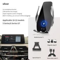 Automobilio telefono laikiklis BMW 5 serijos 6GT 525i 530i 540i F10 F11 F18 G30 G31 G32 G38 Mobiliojo telefono belaidžio įkrovimo ekranas for 5 6 Series 18-22