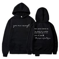 Gerbiamasis žmogus, už manęs, megztinis „You Matter“ megztinis su gobtuvu „You Are Enough“ Megztinis su gobtuvu Unisextal Health Matters Megztinis Gerumas Unisex viršūnės 2XL