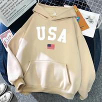 Kvėpuojantis unisex megztinis su kišeniniu iškirpte Gatvės drabužiai Rudens Žiema JAV Amerikos vėliava Patriotiniai megztiniai Moteriški palaidi megztiniai Unisex 2XL