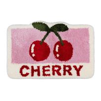 Modernus ir paprastas Red Cherry Vandenį sugeriantis neslystantis kuokštinis vonios kambario grindų kilimėlis Svetainės vėsinimas ir šildymas Flokuotas kilimas. 40*60cm