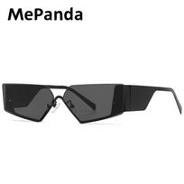 MePanda Unisex katė;s eye Cyberpunk madingi aukštos kokybės akiniai nuo saulės, UV400 juoda