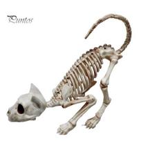 Helovino dekoravimas Realiai atrodantis Dekoratyvinis Atmosferos pagerinimas Plastikinis siaubo katės skeletas Helovino ornamentas namams smėlis