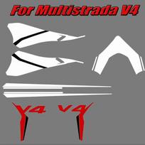 DUCATI Multistrada V4 v4 motociklų lipdukai tinka dekoratyviniai lipdukai priekinė korpuso pusė lipdukai iš raudona
