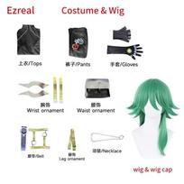 Heartsteel Ezreal Cosplay Yone Alune Cosplay Costume Ezreal Wig Green Hair Party Costumes LOL Men Carnival Outfits L