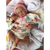 Reborn Baby Doll Loulou 3D spalvos odos miegantis Bebe lėlės žaislas vaikams Dovanų lėlės 49cm