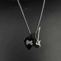 Ghost bc Nameless Ghoul Cosplay karoliai Unisex Guitar Pick pakabukas nerūdijančio plieno grandinėlė Choker papuošalai priedai Dovanos